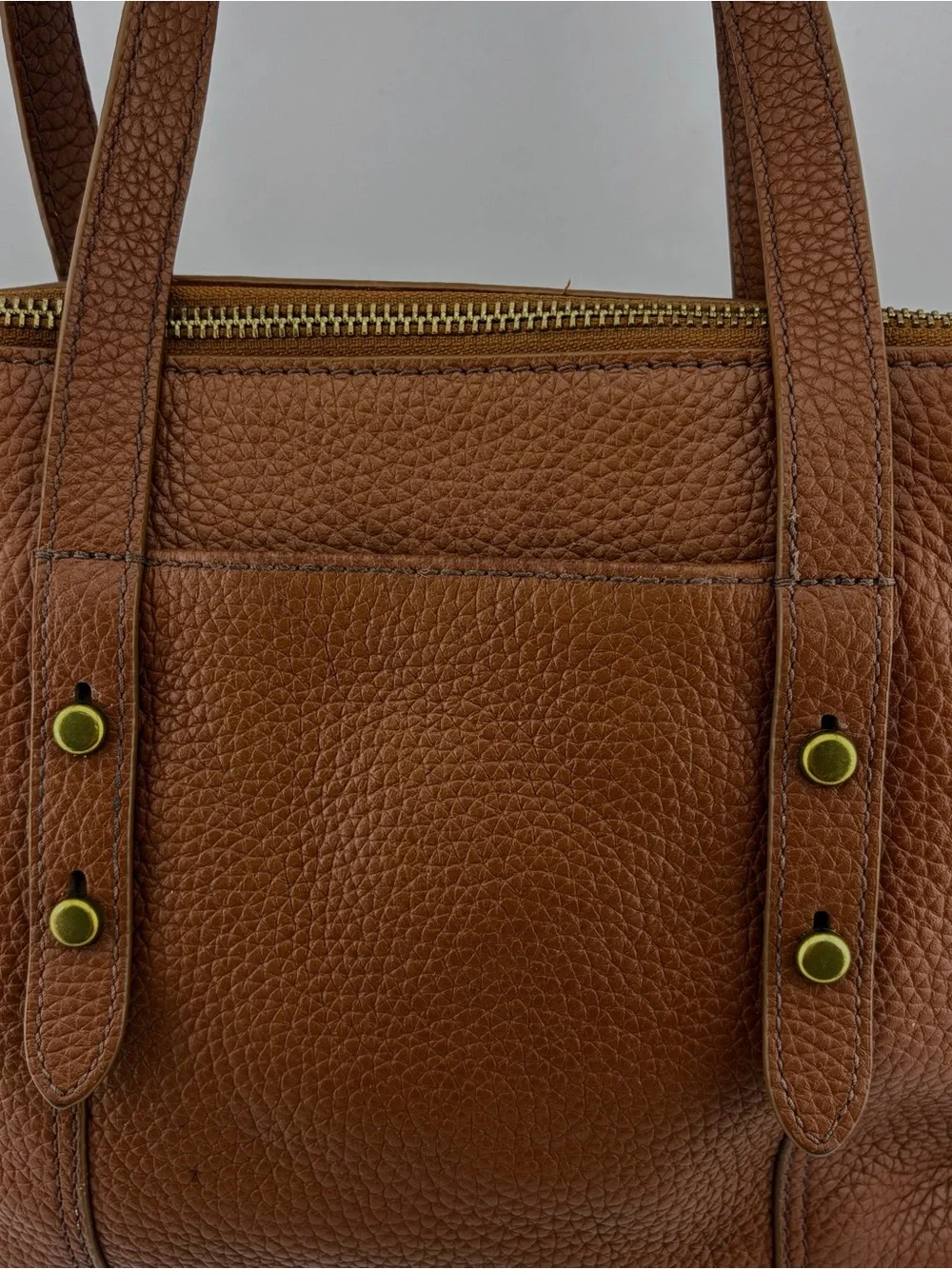 Fossil pebbled leather